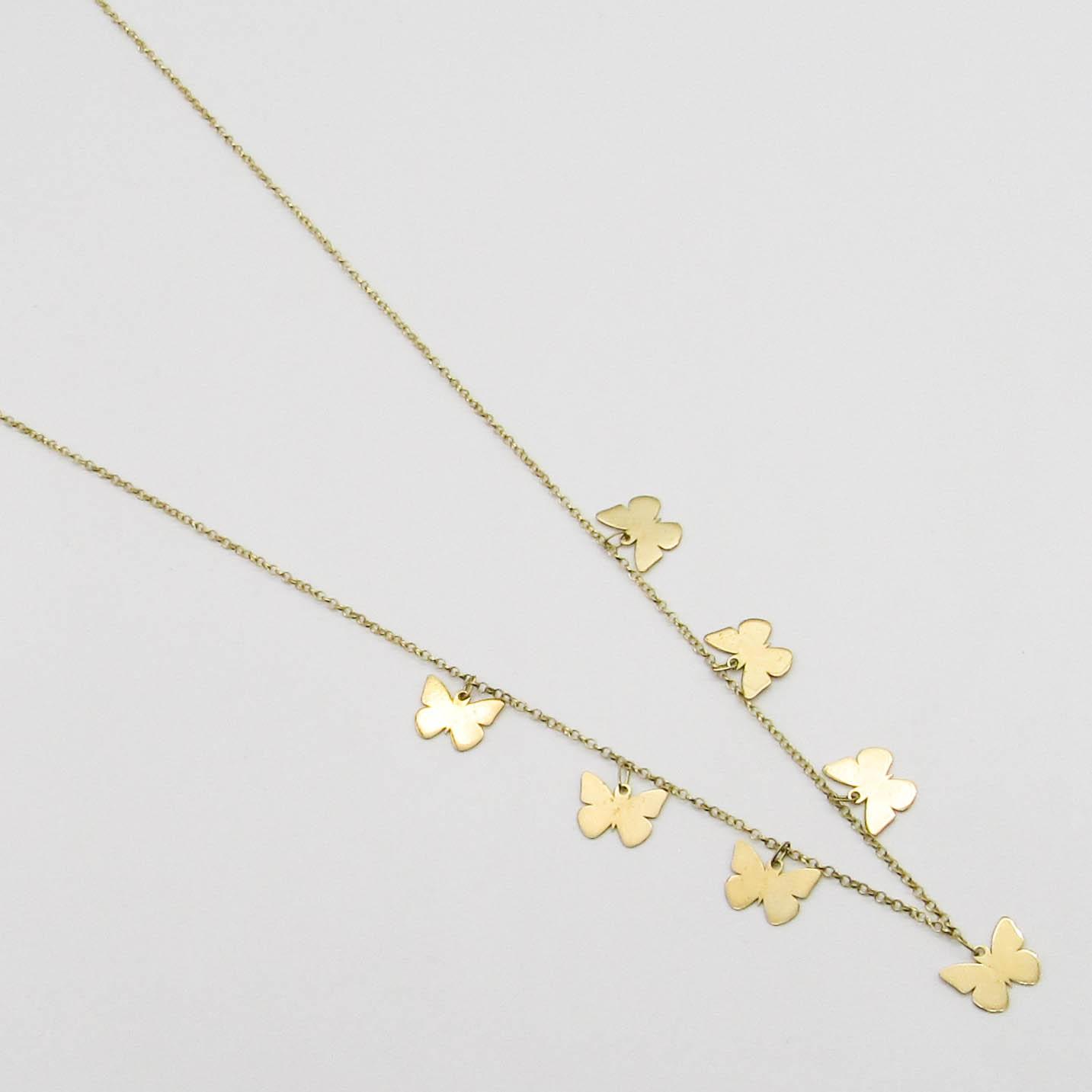 COLLAR MARIPOSAS x45CM /O.AMARILLO